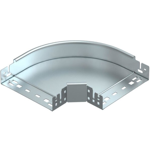 OBO BETTERMANN 6041134 Bogen Kabelrinne, 90°, horizontal, 60x200mm, integrierter Verbinder, R=50mm
