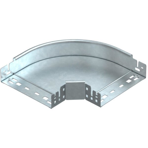 OBO BETTERMANN 6041154 Bogen Kabelrinne, 90°, horizontal, 60x200mm, integrierter Verbinder, R=50mm