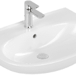 VILLEROY&BOCH 4A406501 Villeroy & Boch Waschbecken O.novo 4A4065, 650 x 480 mm, Oval, Becken mittig, 1HL. mittleres Hahnloch durchgestochen, mit Überlauf, Weiß Alpin 4A4065 Verpackungseinheit:1ST