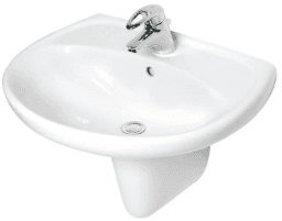 96b38a31-dfce-4d7b-b949-d185b0246eef ALVA AQWT60 ALVA Una Waschtisch 60x49cm mit Hahnloch, Weiß Verpackungseinheit:1ST – Bild 1