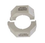 BERNHARDT'S 6407 Plombierschelle für 5/4"-Muttern, weiss für HWZ, m. Aufdr.: "ÖFFNEN BEI STRAFE "  Verpackungseinheit:1ST
