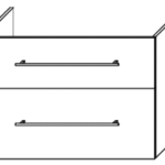 ALVA AQUS5VE ALVA Una Unterschrank für WT4 2 Auszüge, 89x60x45,2cm, Veruna Eiche  Verpackungseinheit:1ST