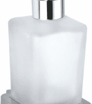 ALVA AQASAUSPS ALVA Aura Seifenspender komplett Kristallglasbehälter satiniert, Steel L.  Verpackungseinheit:1ST