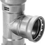 VIEGA 752 088 Viega Megapress S XL-T-Stück mit SC-Contur Stahl unlegiert, Zink-Nickel-Beschichtung, Modell 4218XL VdS-Zulassung DN: 100 D1: 4 D2: 2½ D3: 4 4218XL Verpackungseinheit:1ST