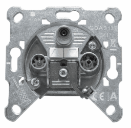9923e54b-a222-428f-b17a-461a696c8516 TRIAX 306221 3-fach Durchgangsdose 5-2400 MHz, TV+RF+SAT GDA 313 F Verpackungseinheit:1ST – Bild 1