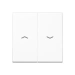 JUNG A595BFPWW A500 BRUCHSICHER Wippe zweiteilig, Jalousie, alpinweiß, glänzend, Symbol Pfeile, geeignet für Bussystem-Tasterankopplung