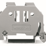 WAGO 249-117 Schraubenlose Endklammer 10 mm breit, grau  Verpackungseinheit:1ST