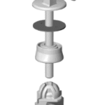 MKW B923-0099 MKW Kunststoffscharnier für WC-Sitze MIT Deckel  Verpackungseinheit:1ST