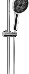 ALVA AQARVABS95 ALVA Varia Brausestangenset 95 cm Handbr. 3-fach, Brauseschl. 160cm, Chrom  Verpackungseinheit:1ST