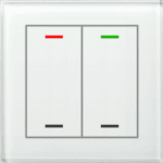 MDT BE-GTL20W.01 KNX Glastaster II Light 2fach RGBW, Glas weiß, Neutral  Verpackungseinheit:1ST