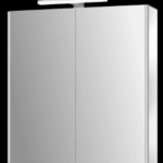 ALVA AQBMVASPS10 ALVA Varia Aluminiumspiegelschrank 65,4x71,3x15,3cm, LED-Aufsatzleu., vers.  Verpackungseinheit:1ST