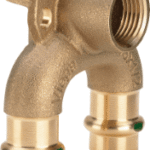 VIEGA 687 892 Viega Sanpress-Doppelwandscheibe mit SC-Contur Rotguss oder Siliziumbronze, Modell 2228.7 d1: 15 Rp: ½ d2: 15 2228,7 Verpackungseinheit:1ST