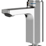 KWC AUSTRIA 2030036163 KP Standbatterie, F5, hydraulisch gesteuert, Fließzeit stufenlos einstellbar, Mischer, Messing poliert verchromt, diebstahlhemmender Luftsprudler 5 l/min F5SM1001 Verpackungseinheit:1ST