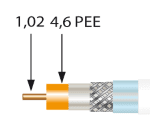 TELEVES 413802 Hochgeflechts-Koaxkabel A++ 1,0/4,6 mm 250 m Spule SK2000/250PLUS Verpackungseinheit:250M