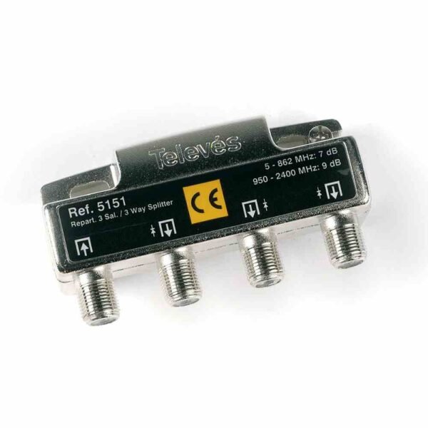 TELEVES SAV39FN Verteiler, F-Connector, 3f, 5-2400MHz, 8dB