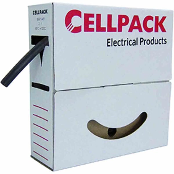 CELLPACK 144456 Schrumpfschlauch, dünnwandig, L7m, Ø19,1/9,5mm, braun, 2:1, 0,76mm, -55-135°C, Polyolefin(PEX)