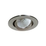 BRUMBERG 32025153 LED-Einbaustrahler, 5W, 1LED, 3000K, 473lm, IP20, nickel, matt, Konverter enthalten