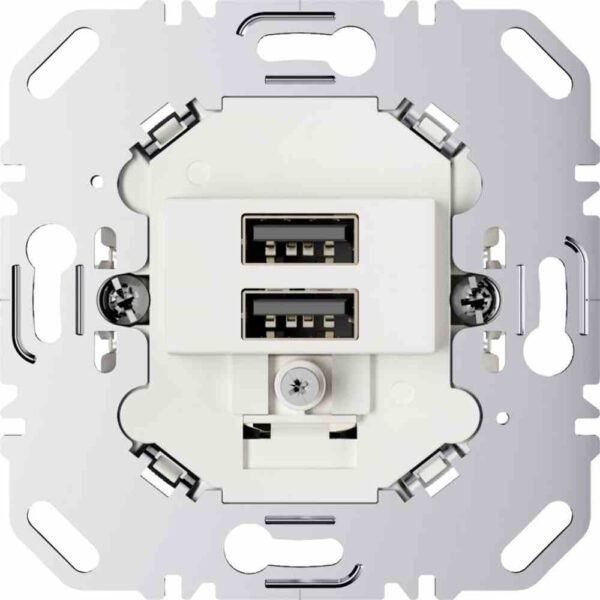 BERKER 260209 USB-Spannungsversorgung, 2f, Unterputz, 1400mA, polarweiß, 5V, 60Hz