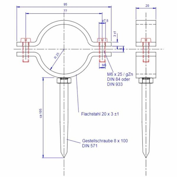 PFISTERER 243000112 Mastaufführung Abstands-