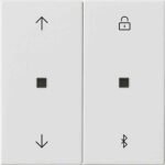 GIRA 536703 SYSTEM 3000 Bedienelement, 2f, reinweiß, geeignet für Jalousieeinsatz, geeignet für Schalteinsatz, glänzend