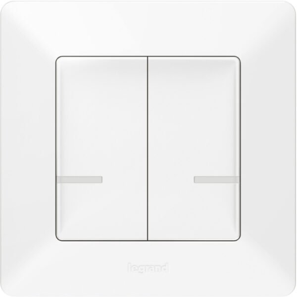 LEGRAND 752187 Handsender, 2400MHz, 2k, Rollingcode-System, Funktaster unter Putz, Funktaster auf Putz, Funkcodiergerät, IP40, Batterie