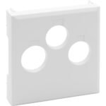 LEGRAND 864157 Zentralplatte, Sat/TV/Radio, ultraweiß, matt, ohne Beschriftungsfeld