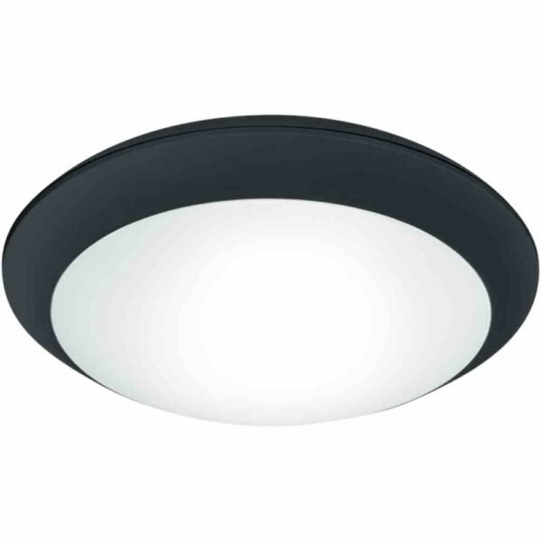 THORNECO 96668718 TOM VARIO LED-Anbauleuchte, 14W, 3000-4000K, 1200lm, schwarz, matt, Konverter, IP66, Ø300mm, Kunststoff opal