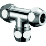 SCHELL 06 455 06 99 SCHELL T-Verschraubung, 3x Ø 10 mm (DN 10 G 3/8 AG), chrom  Verpackungseinheit:1ST