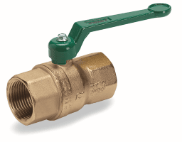 a262e28e-8ad6-40d9-b9f3-3f2344ca5f0c ALVA ACKHTW1 ALVA TW-Kugelhahn Ms DN25 1"IG m.gruenem Hebelgriff DVGW Verpackungseinheit:1ST – Bild 1