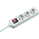 BACHMANN 384.272S SELLY Steckdosenleiste 3-fach weiß 1,5m Zuleitung 1xSchalter  Verpackungseinheit:1ST