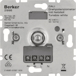 a4615656-1f77-4974-a700-75cc6aa031d1 BERKER 2998 DALI Drehpotentiometer mit Spannungsversorgung tunable white Up Verpackungseinheit:1ST – Bild 1