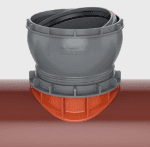 FUNKE CO201.191 Connex-Abzweiger m.Kugelgelenk DN200 (GF-UP/PVC/PP/AZ/FZ)Anschluss DN150  Verpackungseinheit:1ST