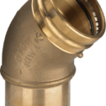 VIEGA 353 681 Viega Sanpress XL-Bogen 45° mit SC-Contur Rotguss, Modell 2226.1XL d: 76,1 2226.1XL Verpackungseinheit:1ST