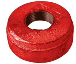 VICTAULIC F0060M13900RB0C 139,7×60,3 mm Typ 60 Endkappe rot mit konzentrischer BohrungBSPF Verpackungseinheit:1ST