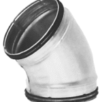 ALVA ALB12545LD ALVA Spiro Bogen verz.Blech DN125-45° mit Lippendichtungen  Verpackungseinheit:1ST