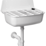 ALVA AQSLVAAB53K ALVA Varia Ausgussbecken Kunststoff, 53x38x34cm,m. Montagemat.Sif. Rost, Weiß  Verpackungseinheit:1ST