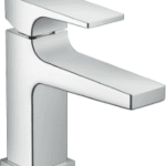 HANSGROHE 32500000 hansgrohe Metropol Einhebel-Waschtischmischer 100 mit Hebelgriff für Handwaschbecken mit Push-Open Ablaufgarnitur, Chrom 32500XXX Verpackungseinheit:1ST