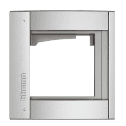 ad946e4b-ca1a-4286-93d8-b0c1651630e5 BTICINO 350211 Abdeckrahmen + Modulträger 1 Modul, Türs tation SFERA Aluminium, Farbe: Allmetal Verpackungseinheit:1ST – Bild 1