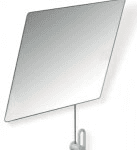 HEWI 801.01.100 99 HEWI Kippspiegel der Serie 801, Kristallspiegel mit eingearbeiteter Splitterschutzfolie, Halteelement und Kurbel aus Polyamid, rechteckig, B: 599 mm, H: 540 mm, in HEWI Farbe 99 (Reinweiß)  Verpackungseinheit:1ST