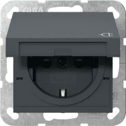 af37575a-33f0-4421-b47e-528fc69e4104 GIRA 441428 SCHUKO KD + SH System 55 Anthrazit Verpackungseinheit:1ST – Bild 1