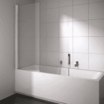 ALVA AQDUJUWW1R ALVA Juna Wannenwand 1-teilig rechts 160x75cm, Silber HGL, ESG Clean  Verpackungseinheit:1ST