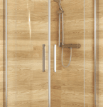 ALVA AQDUVIRP90M ALVA Viva 1.0 Runddusche m.Pendelt. 87,9-90,4/200cm,R55, Silber Matt, ESG  Verpackungseinheit:1ST