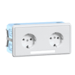 GGK 21280 Steckdosen Einheit 2-fach reinweiß 9010 Steckklemme, m. Beschriftungsfeld KSE/50-2-9010 Verpackungseinheit:1ST