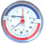 ALVA ALHTM80.1/2H ALVA Thermomanometer Standardausführung TMAX 4 1/2" ohne Logo  Verpackungseinheit:1ST