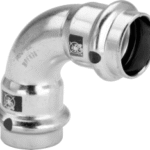 VIEGA 558 130 Viega Prestabo-Bogen 90° mit SC-Contur Stahl unlegiert, verzinkt, Modell 1116 d: 18 1116 Verpackungseinheit:1ST