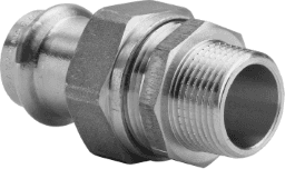 VIEGA 120 047 Viega Sanpress-Übergangsverschraubung mit SC-Contur Rotguss oder Siliziumbronze, Modell 2265 d: 28 R: 1 2265 Verpackungseinheit:1ST