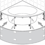 ALVA AQTG140 ALVA Una Traggestell f. Schürze für Wanne Eck-Duo  Verpackungseinheit:1ST