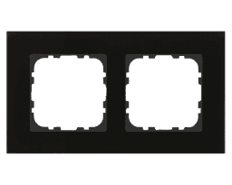 b5afda6f-40f8-465b-b01f-88fc47807693 MDT BE-GTR2S.01S MDT Glasrahmen 2-fach für 55 mm Programme,schwarz Verpackungseinheit:1ST – Bild 1