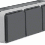 BERKER 47733515 Steckd. SCHUKO 3f. waager. m. Klappd. AP , Steckkl., W.1, grau/lichtgr. matt  Verpackungseinheit:1ST