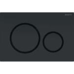 GEBERIT 115.882.16.1 GE Betaetigungsplatte Sigma20 2-Mengen Kunststoff, mattschwarz, round  Verpackungseinheit:1ST